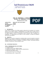 Mecanica de Fluidos. Programa de Estudio PDF