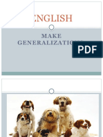 English GENERALIZATION