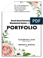 RPMS Portfolio Master Teacher