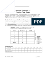 Computer Science E-22 Practice Final Exam