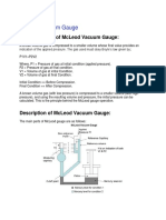 Mcleod Vacuum Gauge