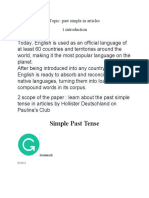 Simple Past Tense