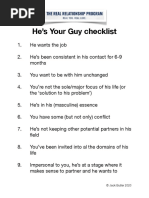 He's Your Guy Checklist: © Jack Butler 2020