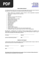 Zero Income Affidavit: 8933 Interchange Dr. Houston, Texas 77054 Tel: 713-578-2100 Fax: 713-669-4594