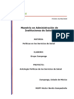 Antologia Politicas de Los Servicios de Salud