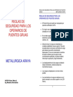 Reglas de Seguridad para Los Operarios de Puentes Gruas