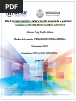 Edad Escolar Inicial y Edad Escolar Avanzada o Puberal