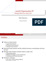 Industrial Organization 07: Strategic Behaviors, Entry, Exit