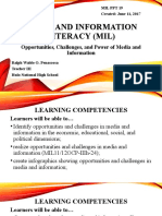 Media and Information Literacy (Mil)