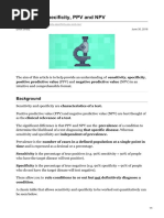 Sensitivity Specificity PPV and NPV