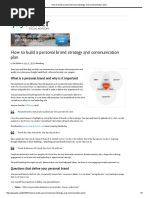 How To Build A Personal Brand Strategy and Communication Plan