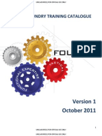 Fy 2011 Foundry Training Catalogue