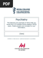 Psychiatry MCQ PDF