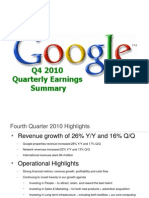 Q4 2010 Quarterly Earnings