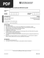 Cambridge International AS & A Level: MATHEMATICS 9709/03