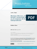 Labra, Mariano Moreno El Contrato Social y El Mercado Del Impreso