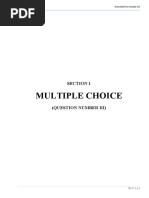 Multiple Choice: Section 1