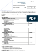 Format For Course Curriculum