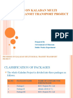 Progress On Kaladan Multi Modal Transit Transport Project: Prepared by Government of Mizoram Public Works Department