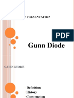 Gunn Diode: Topic of Presentation