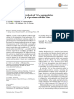 Microwave-Assisted Synthesis of Tio Nanoparticles: Photocatalytic Activity of Powders and Thin Films