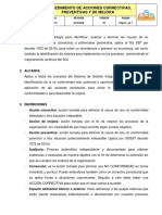 GI-P-03 - VER05 Procedimiento de Acciones Correctivas, Preventivas y de Mejora