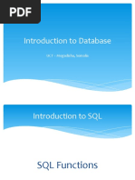 Introduction To Database: UCT - Mogadishu, Somalia