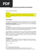 Tasa Nominal, Tasa Efectiva y DTF Tasa Anticipada