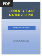 Current Affairs March 2018 PDF: Recruitment - Guru