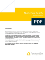 Numerical Test 5: Assessmentday