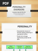 Personality Disorders: Constantine D. Della, MD, FPPA, IFAPA