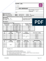 Rishabh Instruments Pvt. LTD.: Test Certificate