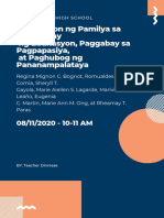 Ang Misyon NG Pamilya Sa Pagbibigay NG Edukasyon, Paggabay Sa Pagpapasiya, at Paghubog NG Pananampalataya