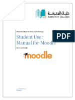 Student User Manual For Moodle: Almaarefa Colleges For Science and Technology