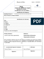 Demande de Creation D Un Utilisateur PDF