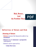 Chapter 04 Risk, Return, and The Portfolio Theory