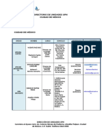 Directorio Unidades Upn CDMX