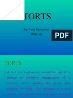 Torts: By: Lea Bersabal BSN 4B