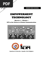 Empowerment-Technology-SHS - Q1 - Mod1 - ICT in The Context of Global Communication - Ver3