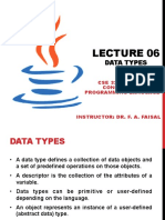 Data Types: CSE 325/CSE 425: Concepts of Programming Language