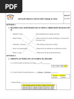 Guia #10, 6° (Actividades de La Celula)