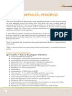 Basic Appraisal Principles: Course Description