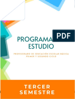 Programa de Estudio Enseñanza Del Cuidado Del Cuerpo. Eeb 1-2 Ciclo 3er. Semestre