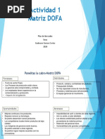 Actividad 1 Matriz DOFA: Plan de Mercadeo Sena Anderson Garzon Cortes 2020