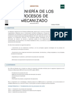 Ingeniería de Los Procesos de Mecanizado