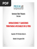 Infracciones y Sanciones Tributarias Aplicables en El Perú