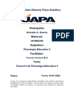 Tarea # 2 de Psicologia Educativa II Gricelis