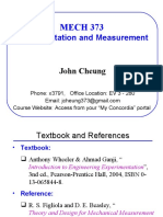 Instrumentation and Measurement: MECH 373