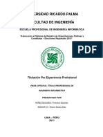 Universidad Ricardo Palma Facultad de Ingeniería PDF