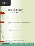 Income Tax of Corporations